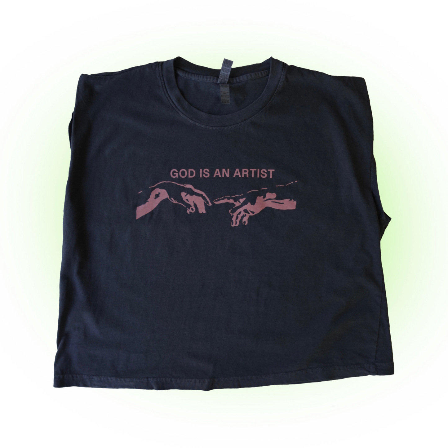 God is an Artist Crop Tee